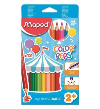 Lapis de cor 12 cores Jumbo - Maped